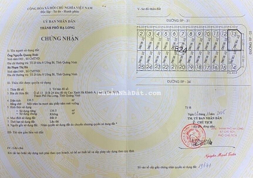 BÁN ĐẤT NHÀ ỐNG Ô GÓC KĐT HÀ KHÁNH A - CAO XANH - HẠ LONG 