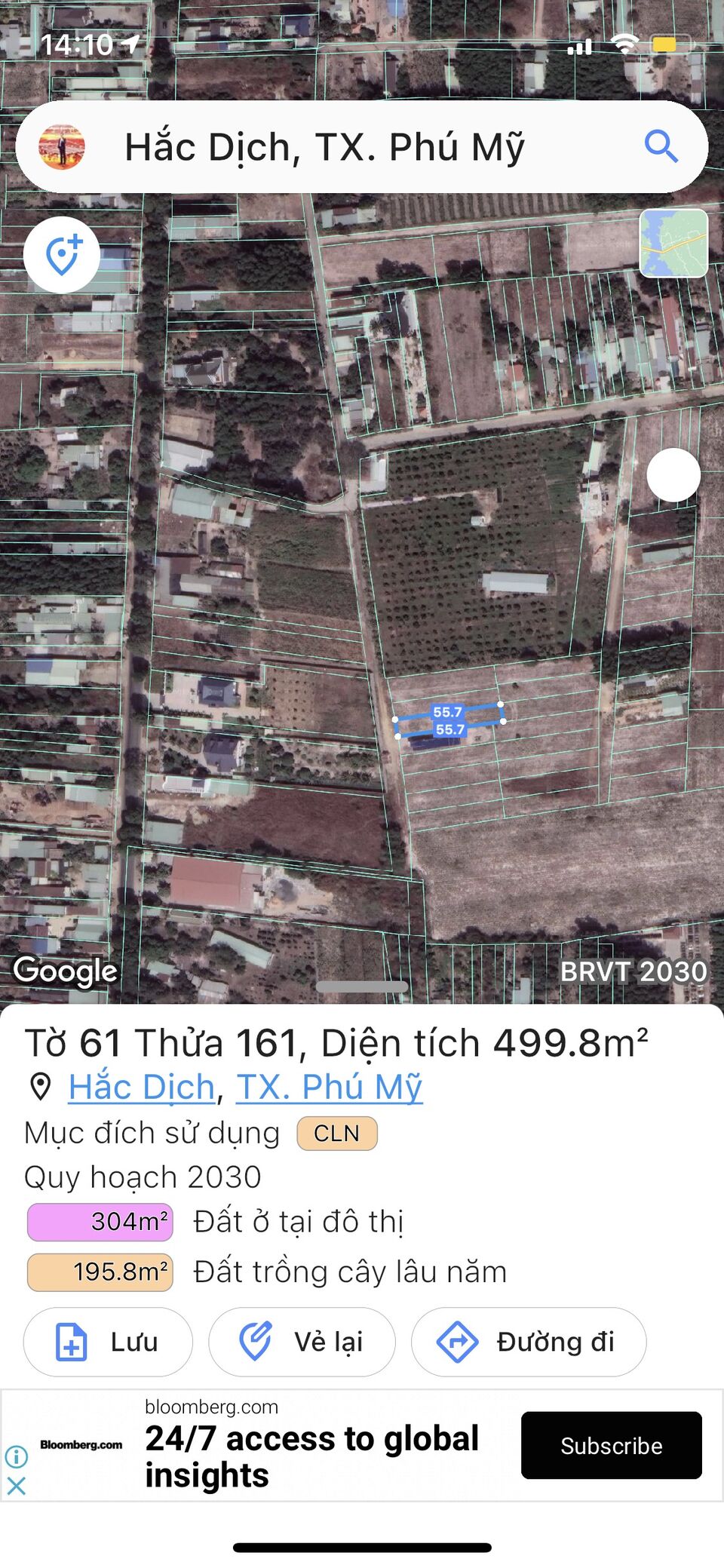 Bán gấp nền đất Hắc Dịch, diện tích 9 x 55, giá 1,55 tỷ, đường 8m. LH: 0932733878