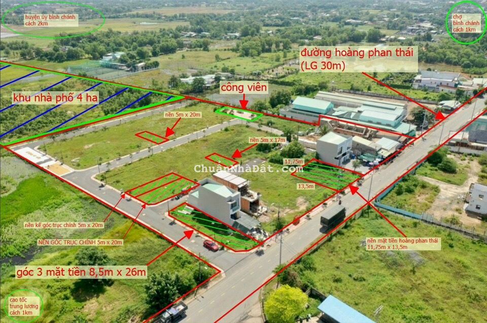 Cần Bán Nhanh 90m2 SHR Mặt Tiền 30m Gần Chợ Bình Chánh 