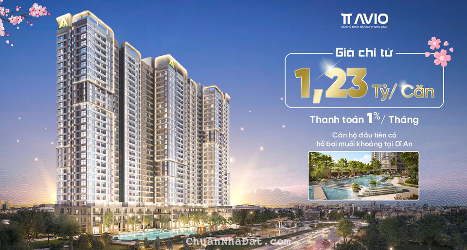 Dự án căn hộ cao cấp Nhật Bản TT Avio Kế Vincom Dĩ An chỉ TT 130tr/tháng