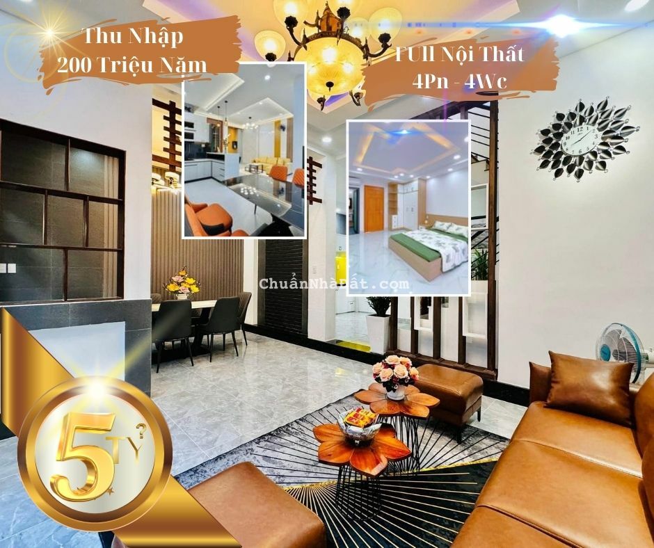 Bán nhà quận tân bình,Full NT,sát vòng xoay lăng cha cả,48m2,doanh thu 200 triệu năm