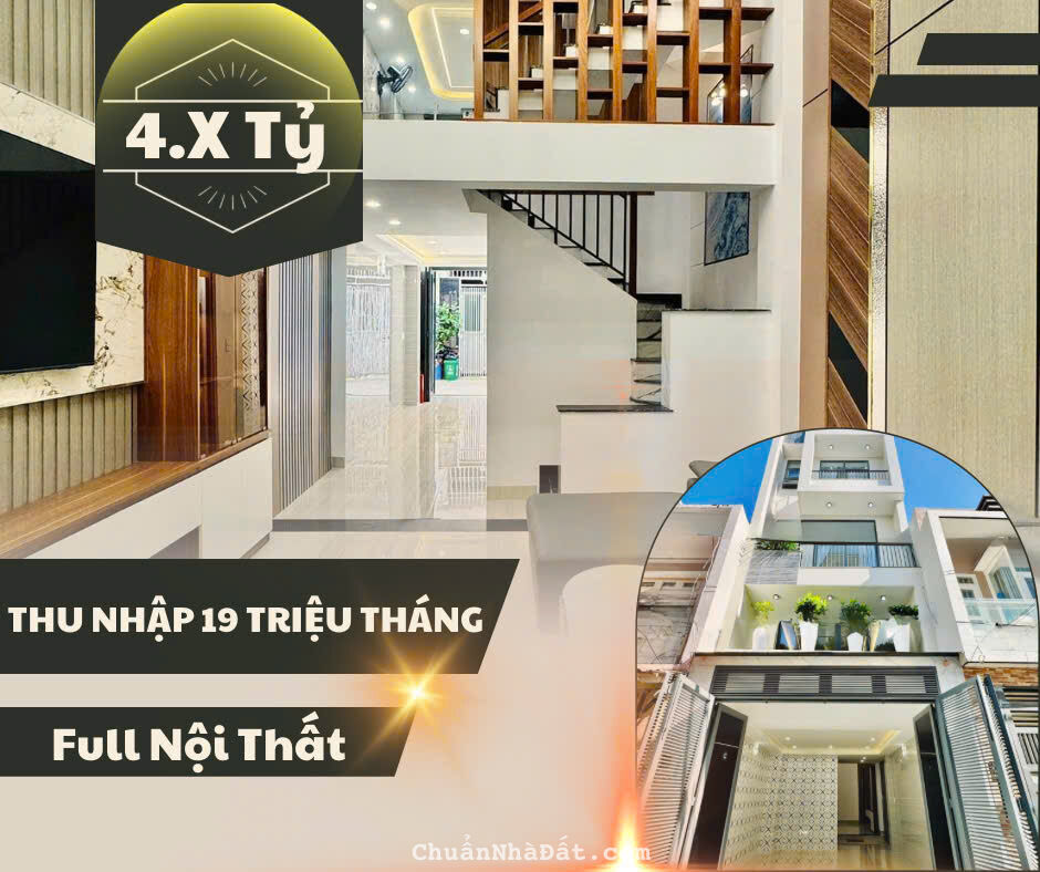 Bán nhà quận tân bình,50m2,1T 2L,đường Hoàng Văn Thụ,thu nhập 19tr tháng,full NT