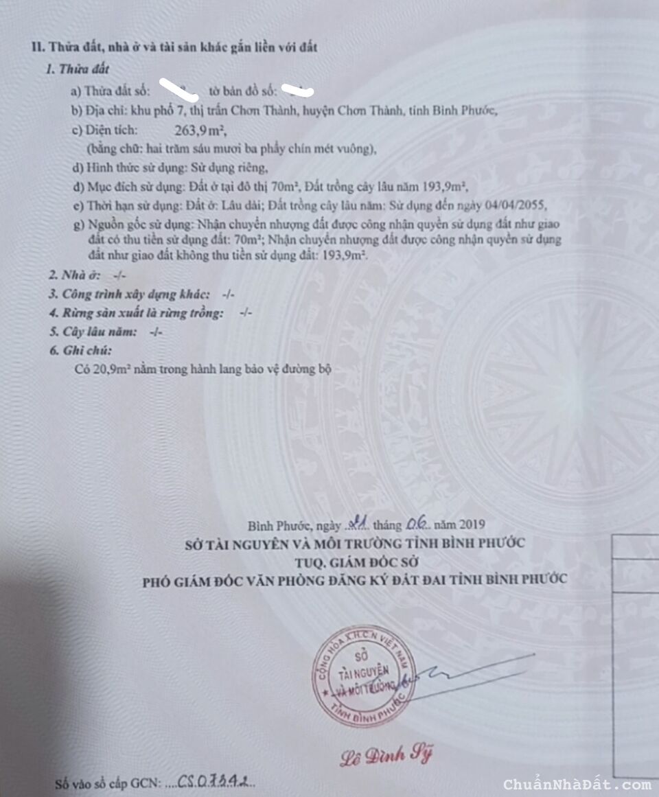 Ra gấp lô đất đẹp gần Vincom ,Ngã tư Chơn Thành 