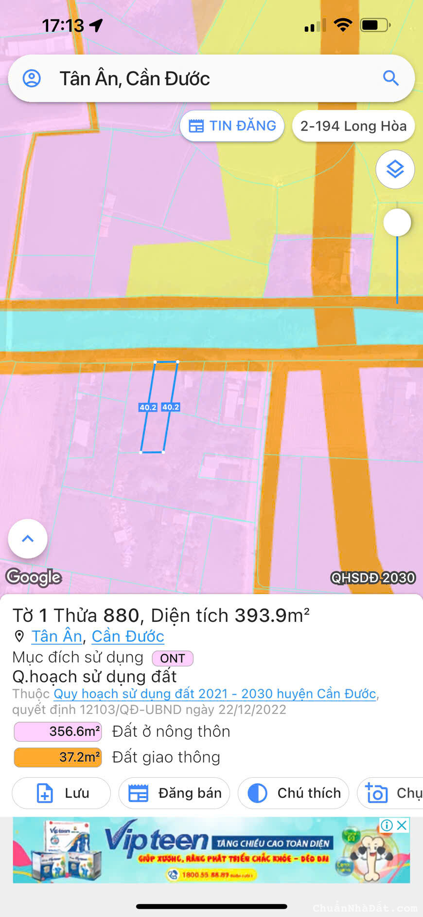 Đất nền thổ cư mt xe hơi 400m2 Tân Ân giá rẻ đầu tư Đất nền thổ cư mt xe hơi 400m2 Tân Ân giá rẻ đầu tư