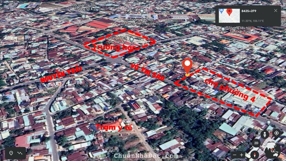 BÁN ĐẤT 5x20 100% THỔ NGAY CHỢ P.4 - TP. TÂY NINH