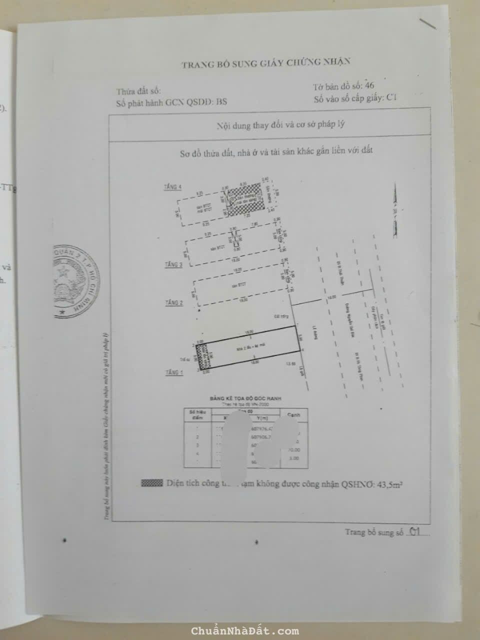 Bán nhà Chính Chủ Quận 2 : Mặt tiền Nguyễn Quý Đức Anh Phú giá  32 tỷ