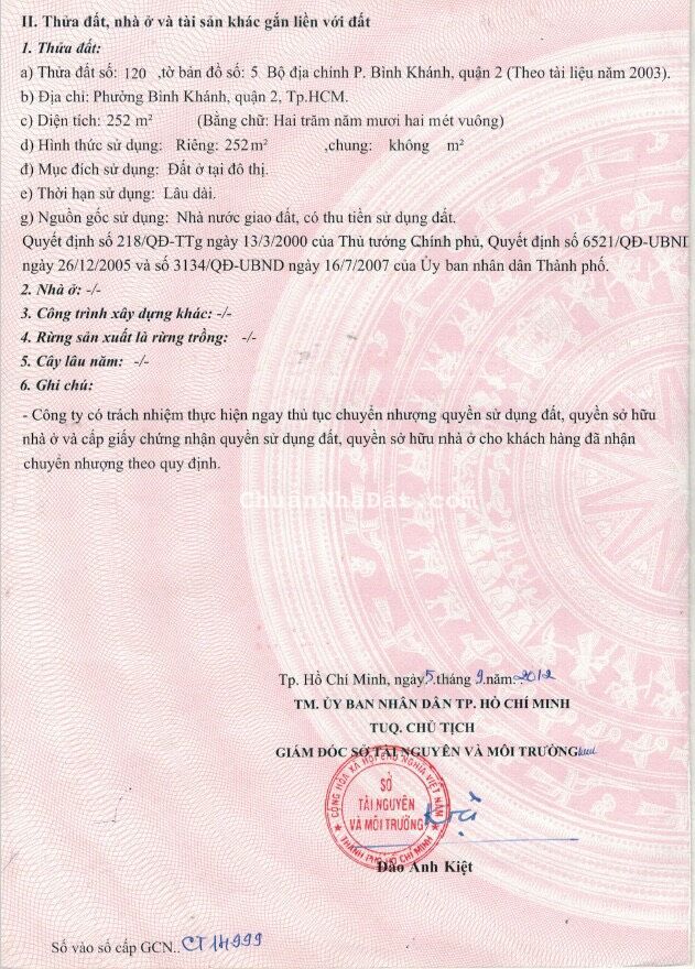 Bán đất mặt tiền  đường D4  phường An Khánh  Tp Thủ Đức giá 65 tỷ