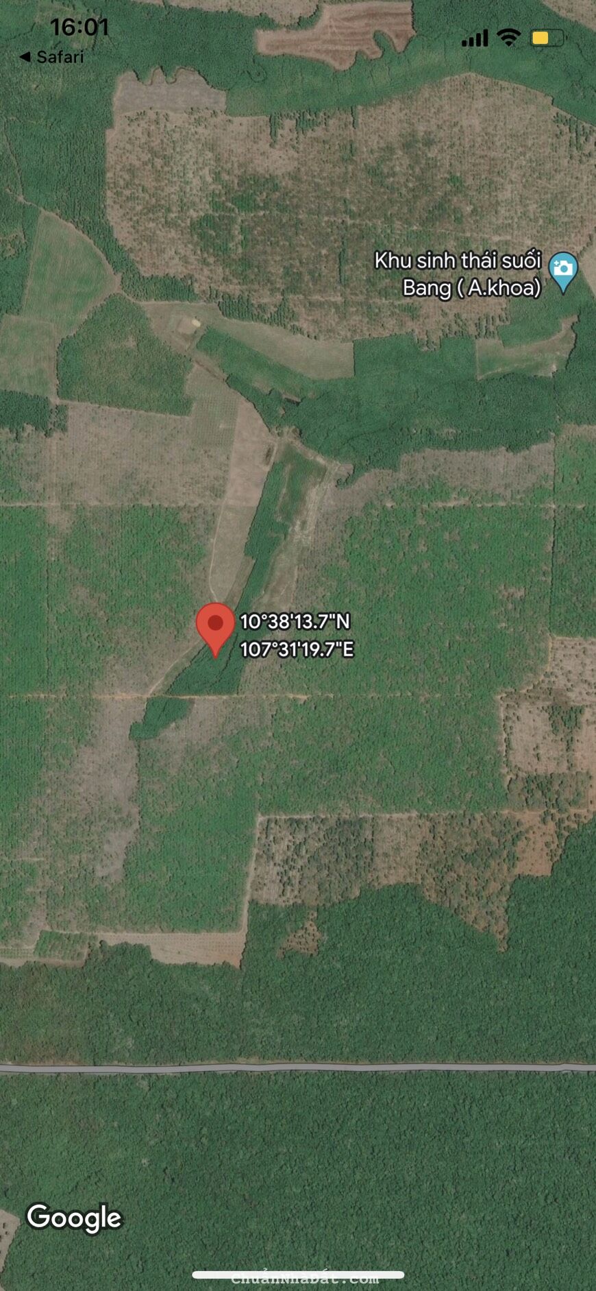 bán đất sát safari novaland xã bình châu huyện xuyên mộc