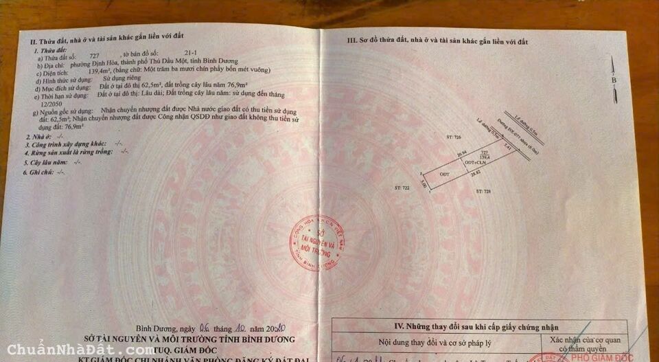 Bán đất giá rẻ đường dx077, định hoà, thủ dầu một dt 139.4m2, tc 62m2 giá 2 tỷ 099 lh0384329615 