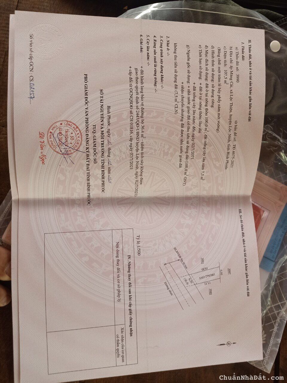 Đất Lộc Ninh, Bình Phước đường nhựa, sổ hồng riêng công chứng trong ngày