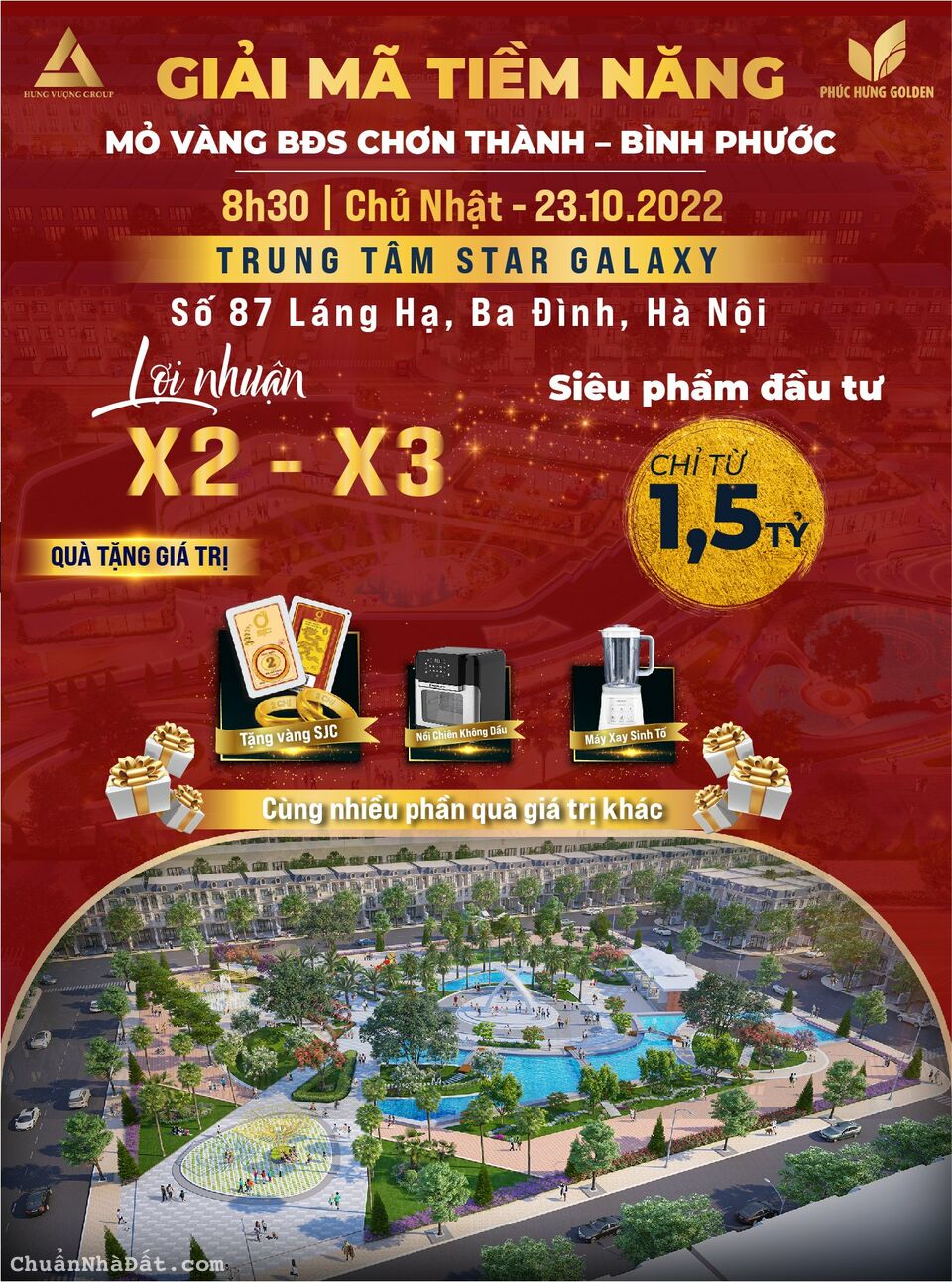 SUẤT ĐẦU TƯ TRƯỚC MỞ BÁN ĐỢT 1, KĐT PHÚC HƯNG GOLDEN, PHƯỜNG MINH HƯNG, TX CHƠN THÀNH, BÌNH PHƯỚC 