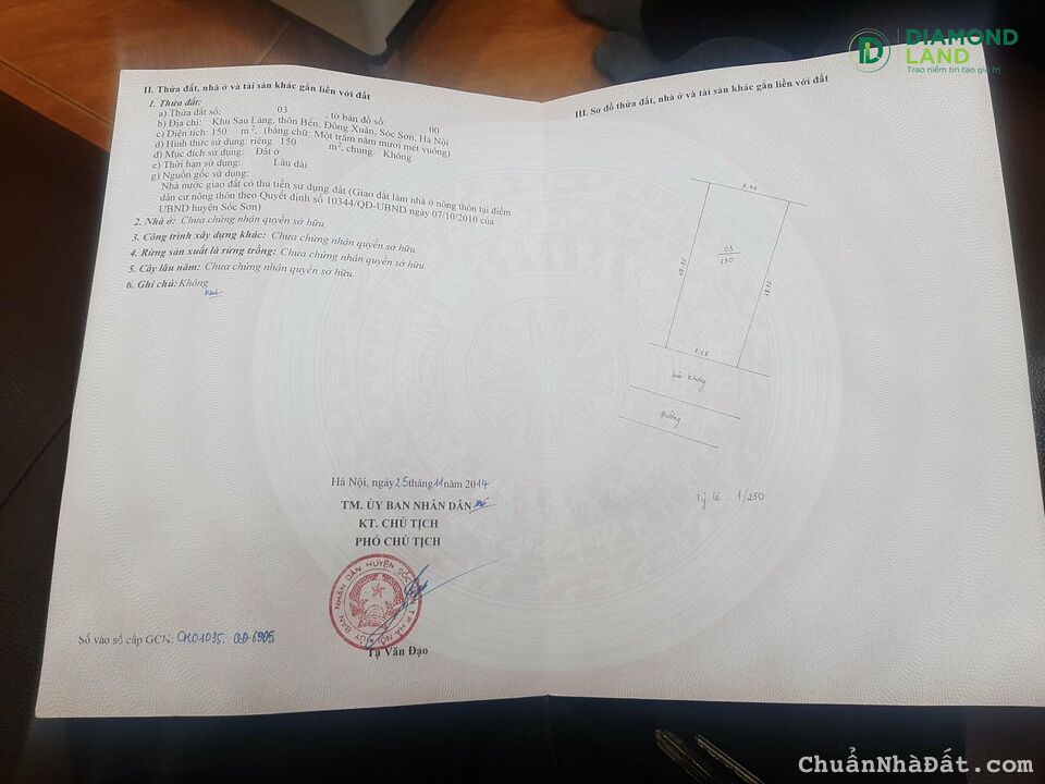 150m2 Đông Xuân - Sóc Sơn ( 1x/m2 - x sơ Sinh ) 150m2 Đông Xuân - Sóc Sơn ( 1x/m2 - x sơ Sinh )