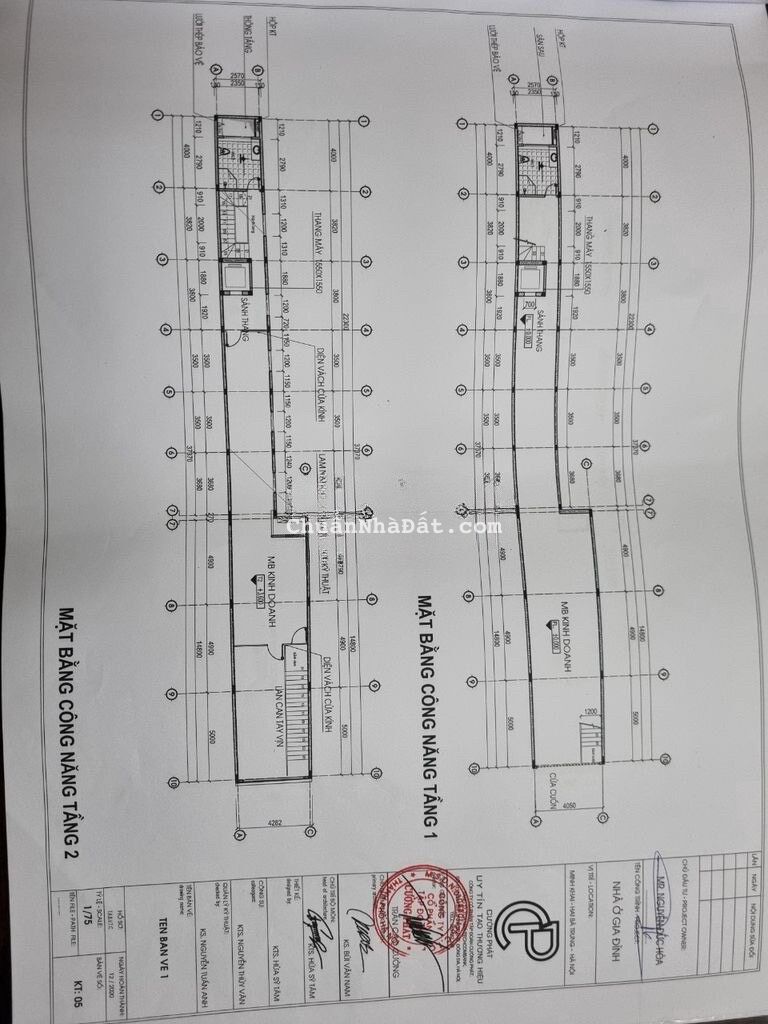 Cho thuê nhà mặt phố Minh Khai dt 130m , mt 5m , giá 75tr