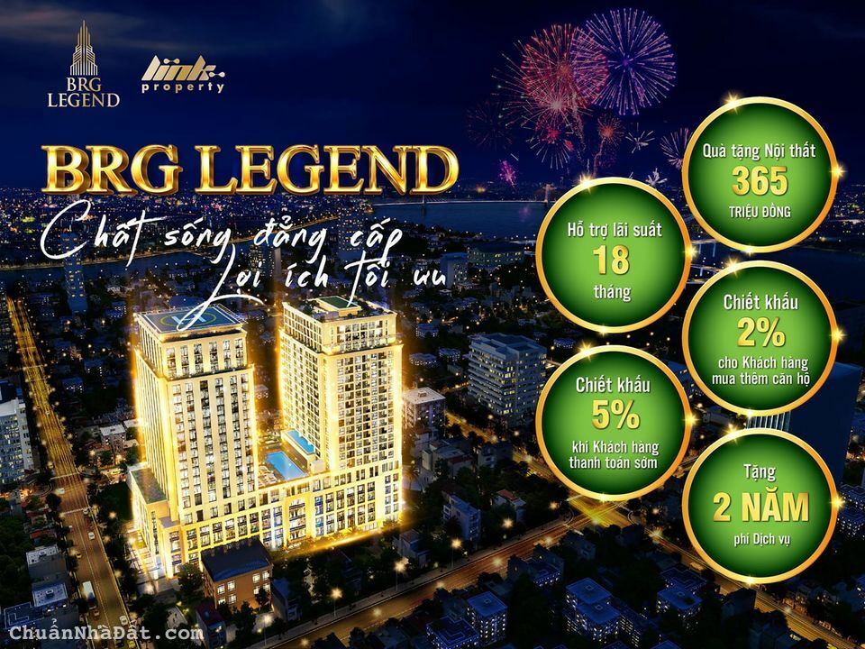 BRG Legend - Căn hộ 1 PN view nội khu sân đỗ trực thăng tòa khách sạn Hiton.