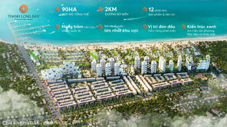 ĐIỂM BÁN HÀNG CHÍNH THỨC DỰ ÁN THANH LONG BAY - MŨI KÊ GÀ, CK 20%, TT 15% SỞ HỮU NGAY, VIEW BIỂN