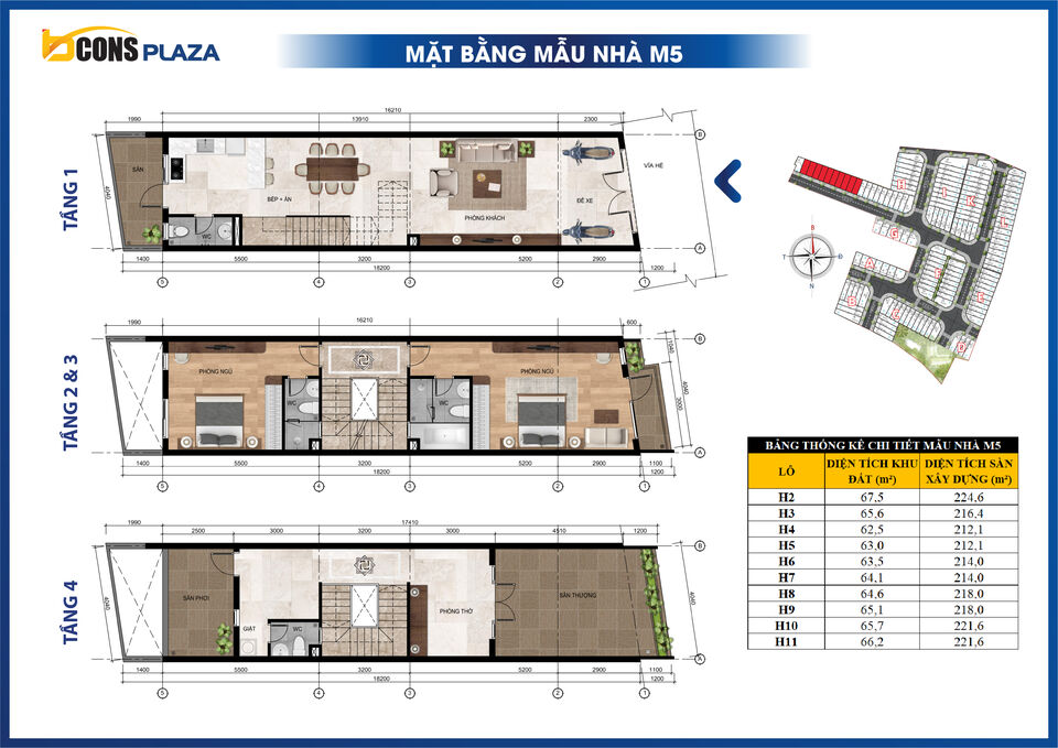 Nhà Phố liên kế Bcons Plaza - thuộc khu đô thị mới Dĩ An kế cận làng đại học