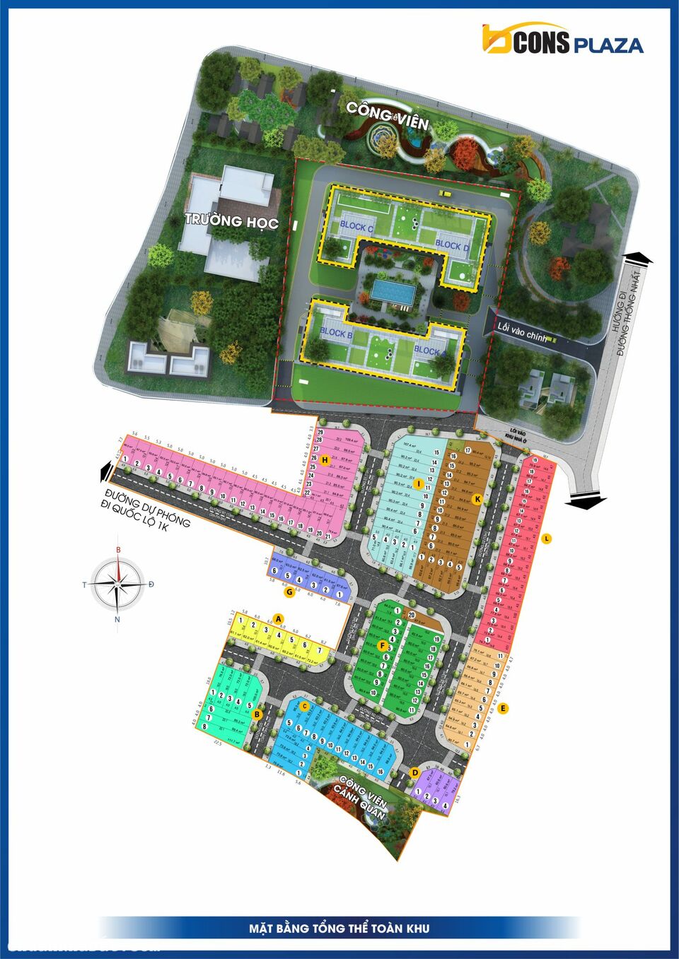 Nhà Phố liên kế Bcons Plaza - thuộc khu đô thị mới Dĩ An kế cận làng đại học