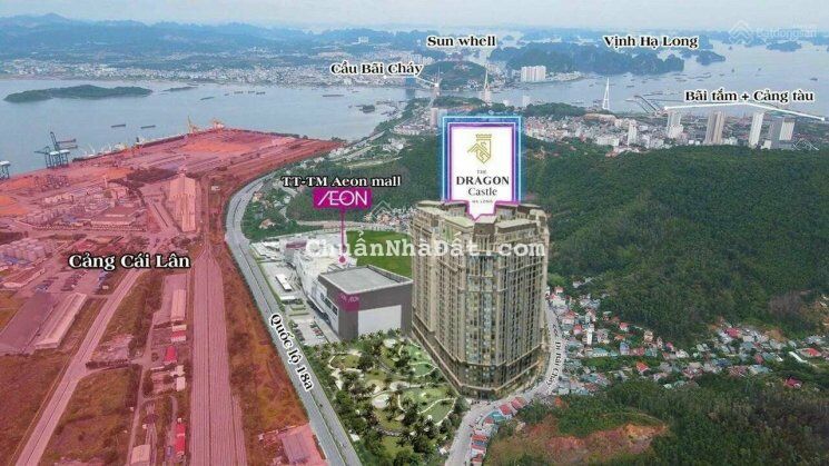 Bán Căn Hộ Dự Án Dragon Castle 2PN 2WC View Vịnh Full Nội Thất Trung Tâm Hạ Tầng Mới Của Hạ Long