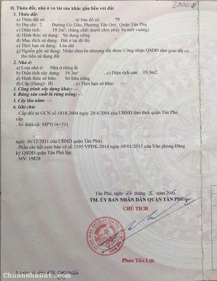 Nhà HXH 19,3m2 😲 Gò Dầu quận Tân Phú 🤗 giá chỉ 1 tỷ 189