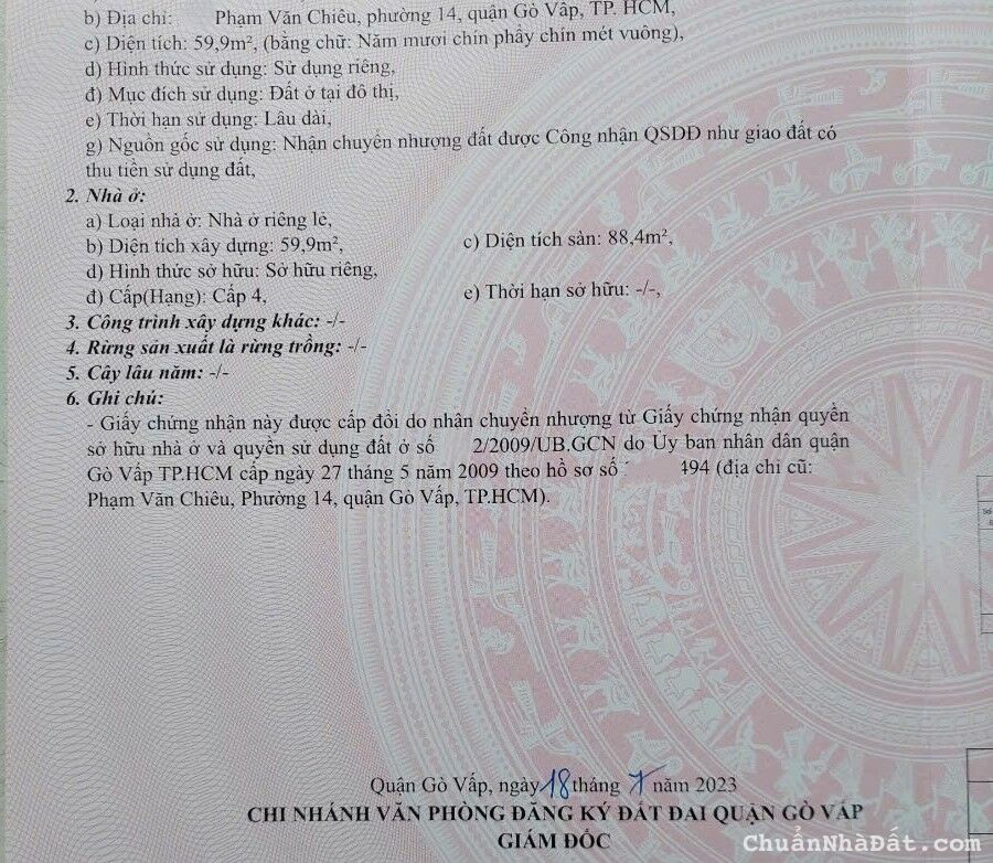 BÁN GẤP NHÀ GÁC LỬNG 3,2x20M MT PHẠM VĂN CHIÊU, P14, GÒ VẤP