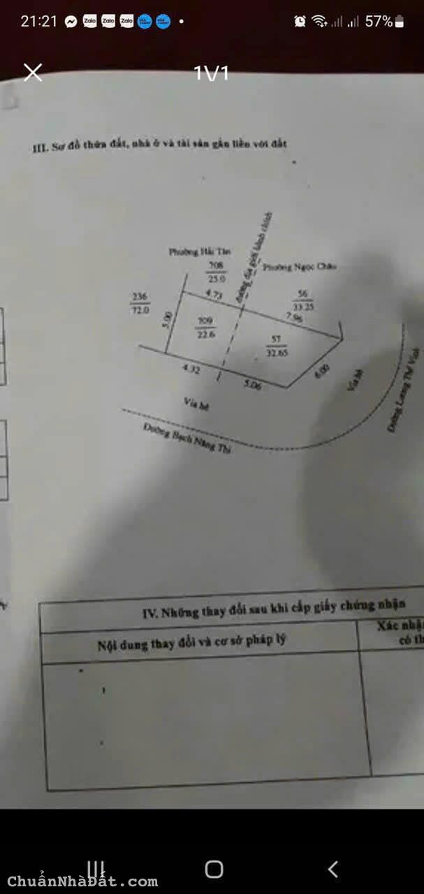 Bán lô góc Bạch Năng Thi và Lương Thế Vinh, Đông Nam Cường, TP HD, 55.25m2, KD tốt