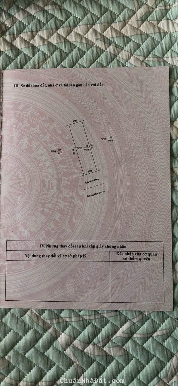 Bán đất KĐT Việt Hòa, phường Việt Hòa, TP HD, 95m2, mt 5m, đường to rộng, sổ hồng cc