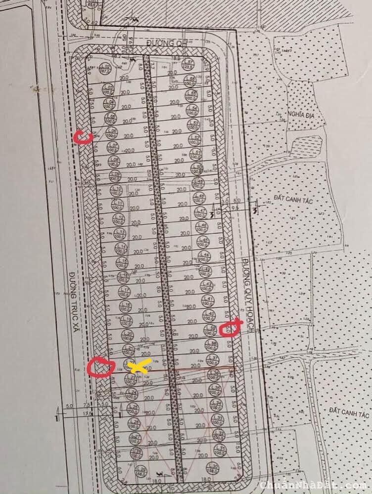 Bán lô đất trục chính Vận Tải, Hồng Phong, Nam Sách, HD, 100m2, mt 5m, vị trí đẹp