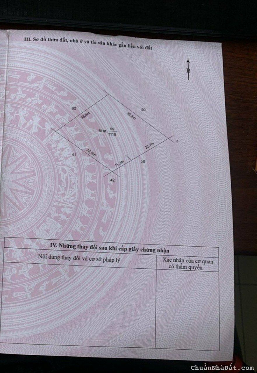 Kẹt tiền bán gấp 1,118 m2 đất vườn đang trồng cây ăn trái giá 950Tr
