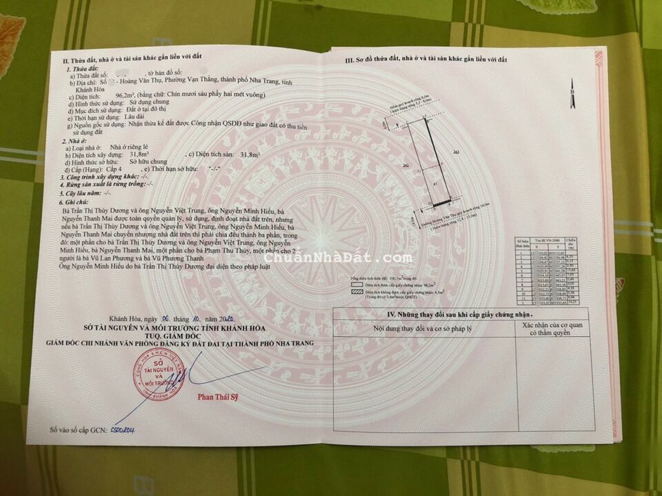 Bán đất 2 mặt tiền đường Hoàng Văn Thụ Nha Trang Bán đất 2 mặt tiền đường Hoàng Văn Thụ Nha Trang