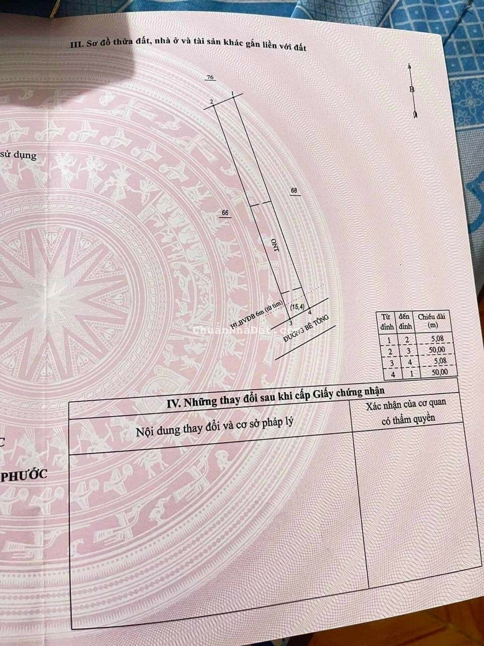 Mặt tiền bê tông 5x50x100tc cách DT753b 200m giá 450tr