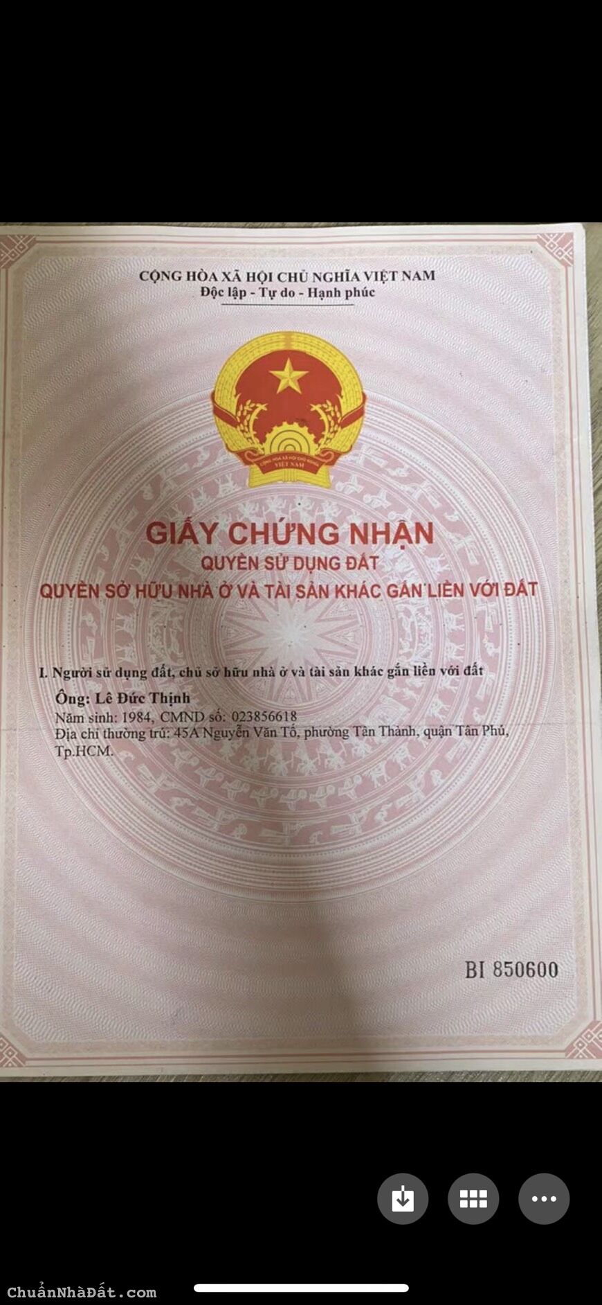 Đất MT nữ dân công, vĩnh lộc A. 8x45 sdr 11 tỷ 500tr