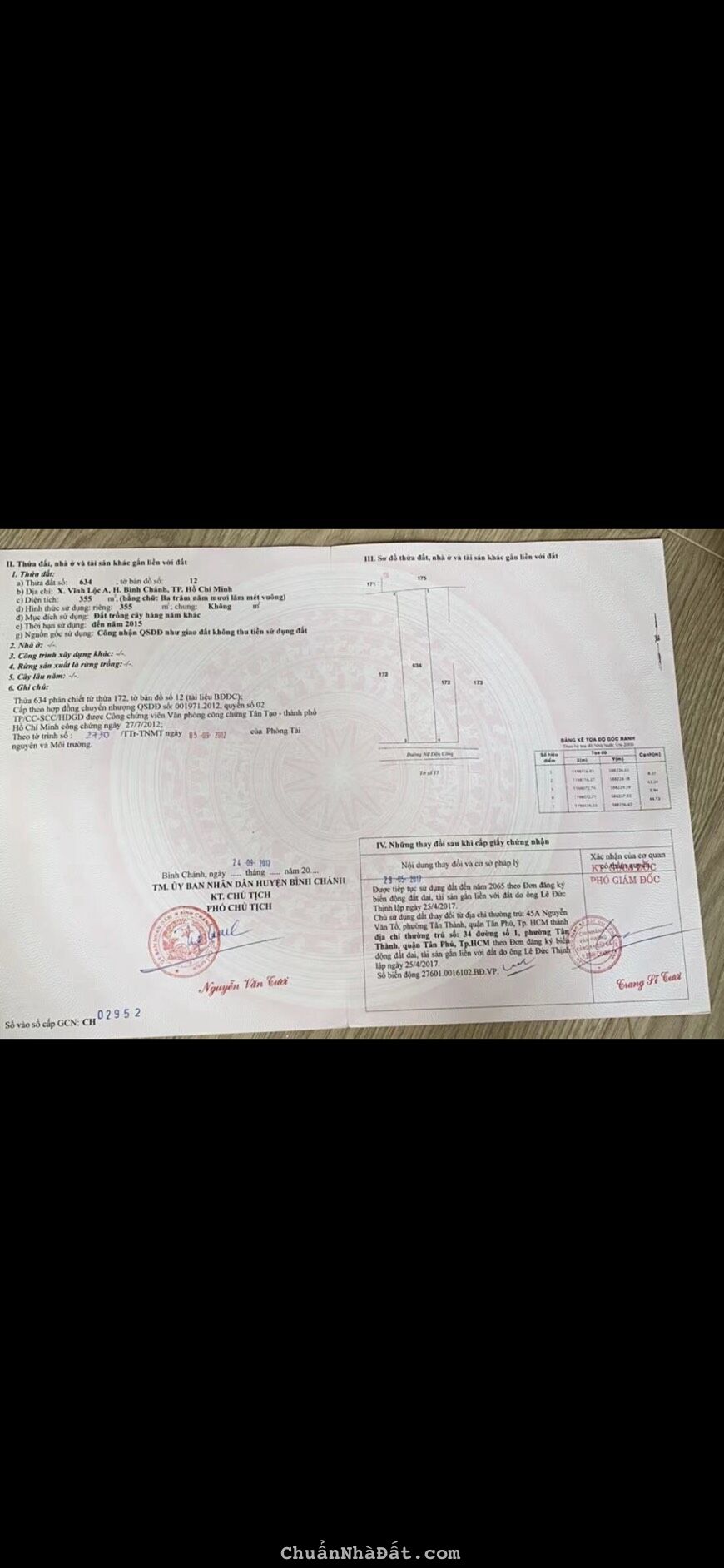 Đất MT nữ dân công, vĩnh lộc A. 8x45 sdr 11 tỷ 500tr