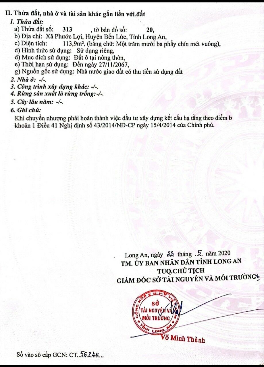 Bán 114m2 Đất Central Hills, KDC Thắng Lợi, DT 835, Sổ Hồng Riêng, Giá Mềm