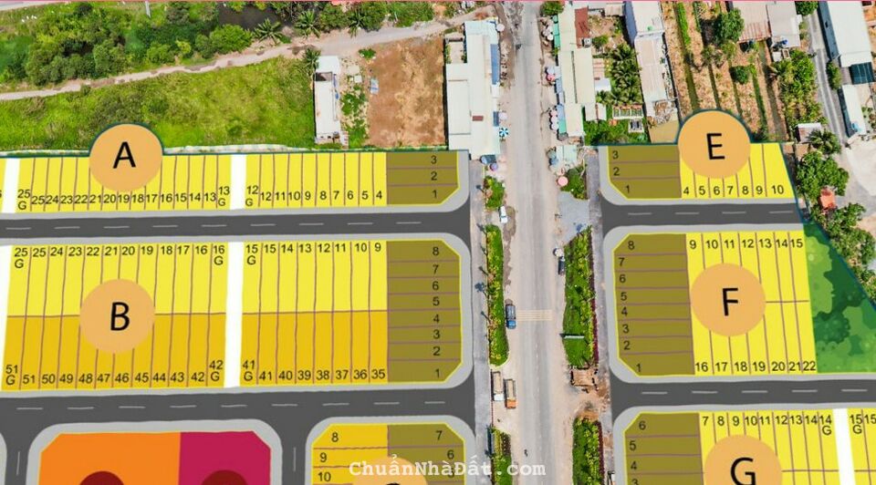 Cần Bán Lô B-13 KDC An Nông 5, 2 Mặt Tiền DT 830 và QL N2, TT Đức Hòa, SHR