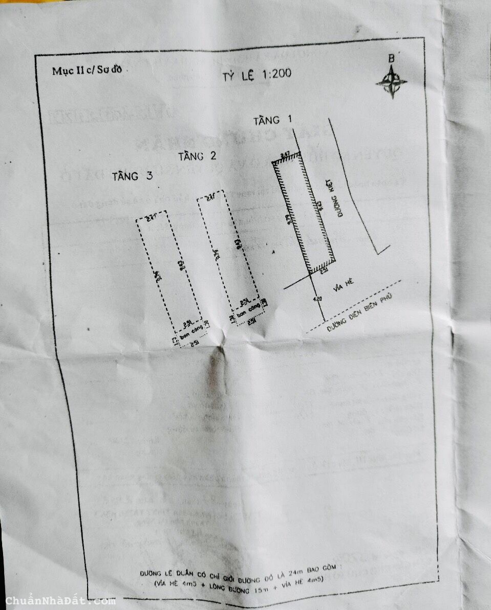 Bán nhà 3 tầng Lô góc mặt tiền Điện Biên Phủ ngay ngã 3 Cai Lang trung tâm Đà Nẵng-Chỉ 3.9 tỷ 