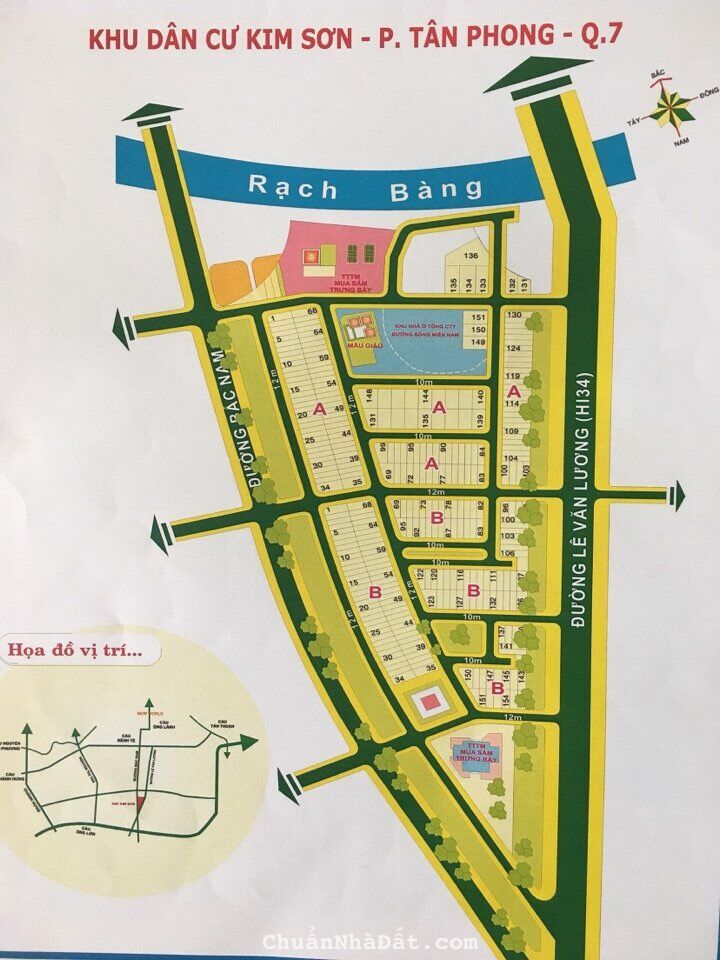 đất 5x20m- 10x20m khu Dân cư kim sơn phường tân phong Quận 7.