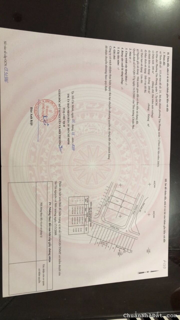 đất biệt thự 10x20m góc 2 mặt tiền khu kim sơn phường tân phong Quận 7