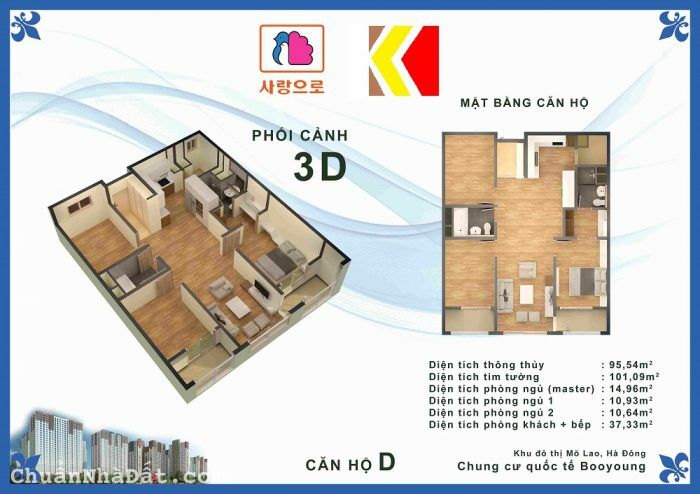 Chính chủ gửi bán căn hộ góc số 01, tại tầng 14 tòa CT7 chung cư BooYoung, KĐT mới Mỗ Lao Hà Đông