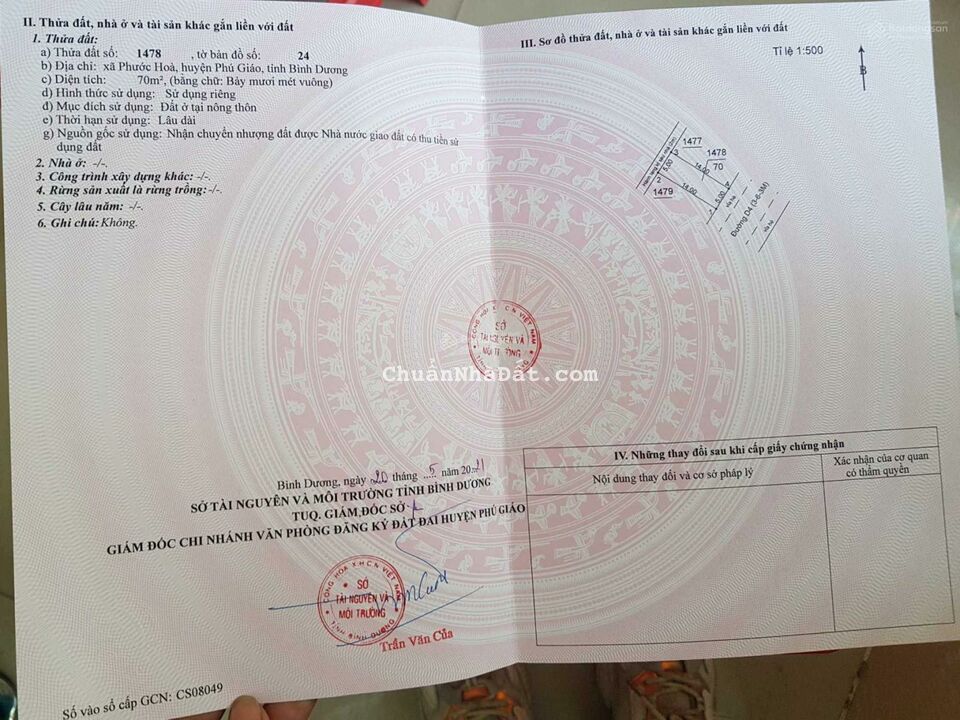 Bán đất liền kề KCN Tân Bình, Bình Dương, sổ hồng riêng, full thổ cư