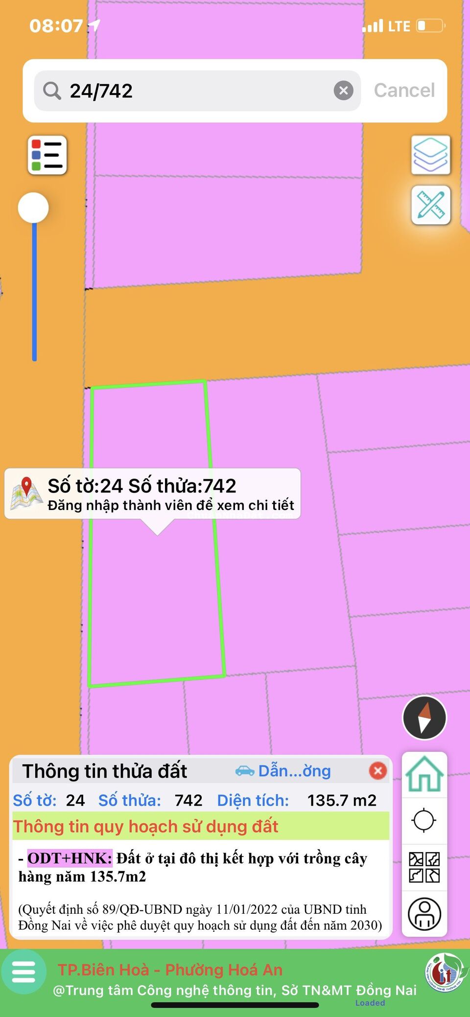 Cần ra gấp đất Hoá An giảm 300 triệu cho khách thiện chí 