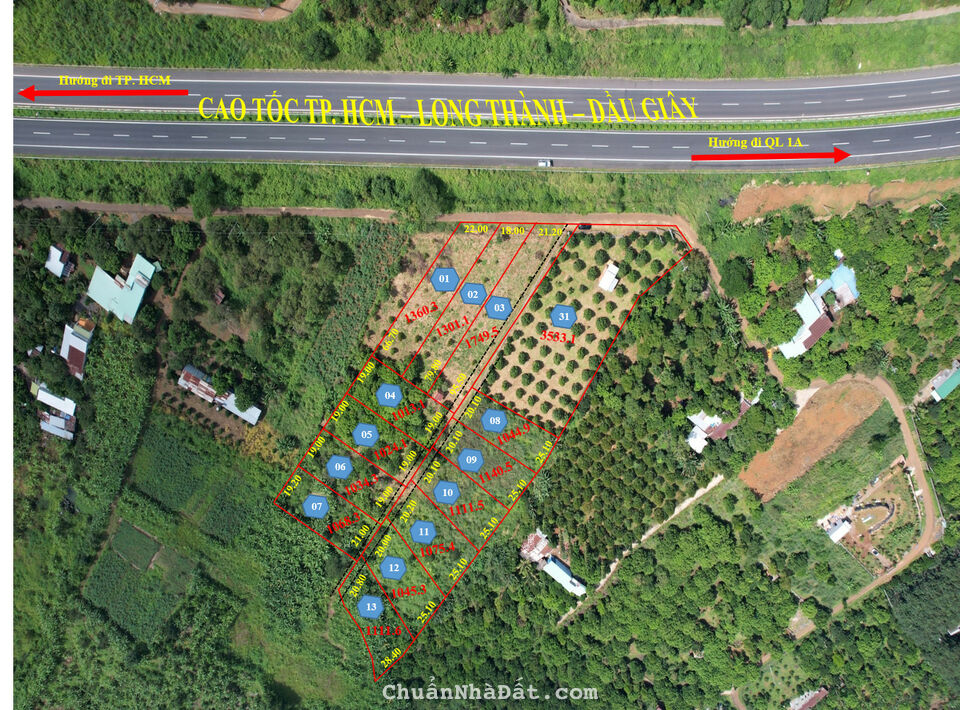Bung 13 Sào Ngay Khu Dân Cư Dầu Giây. chỉ từ 1 tỷ 350 sào.