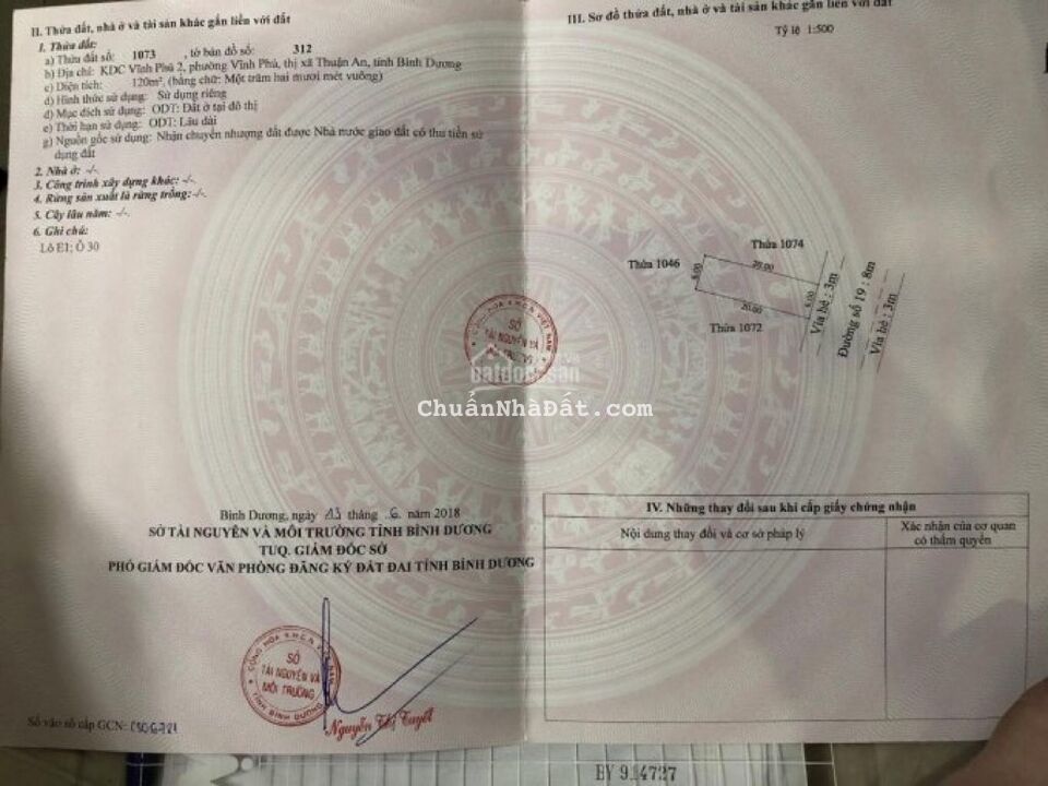 Cần bán KDC Vĩnh Phúc 2, vĩnh phú, Thuận An, Bình Dương. 120m² cho 1,4tỷ