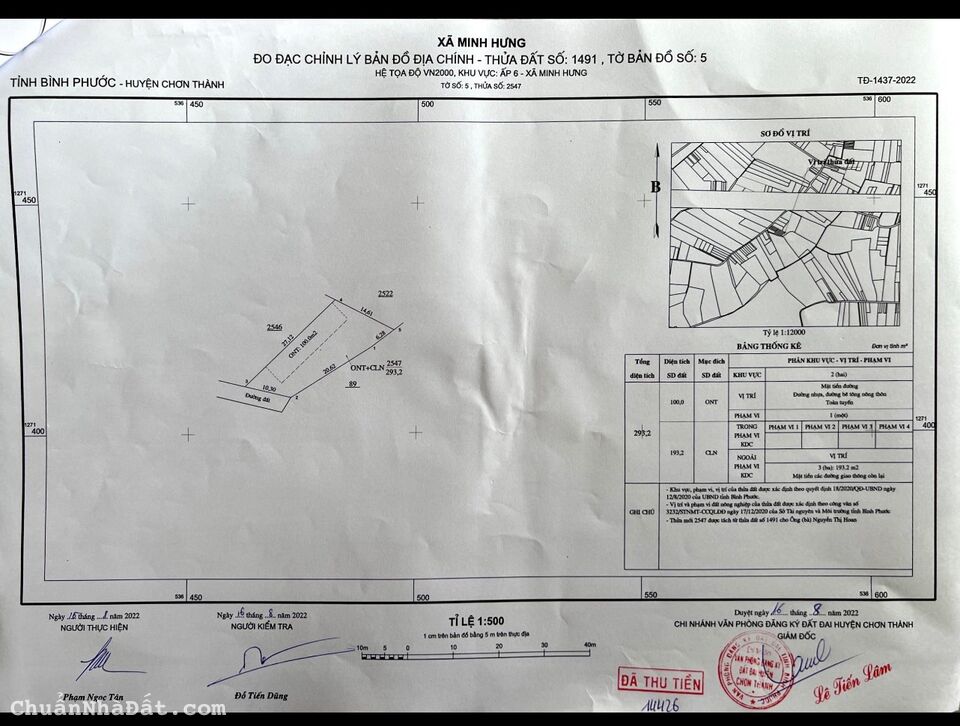 10m mặt tiền đường 72m Minh Hưng Đồng Nơ giá chỉ hơn 1tỷ. Đường lớn. Hơn 300m2 có thổ cư. Chính chủ