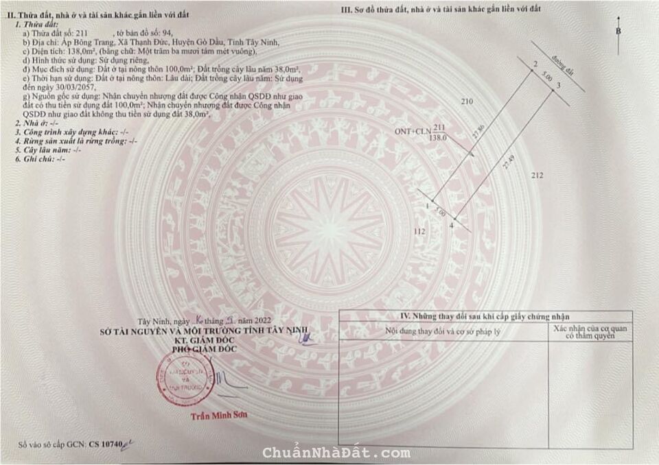 Bán lô đất gò dầu, 138m có 100 thổ cư giá 700tr sổ hồng bao sang tên LH: 07.888.53.730 Tuyến