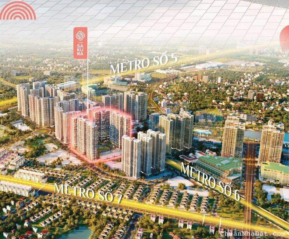 Bán Chung cư 3PN 2VS 94.5m2 The Sakura Vinhomes Smart City  4.55 tỷ