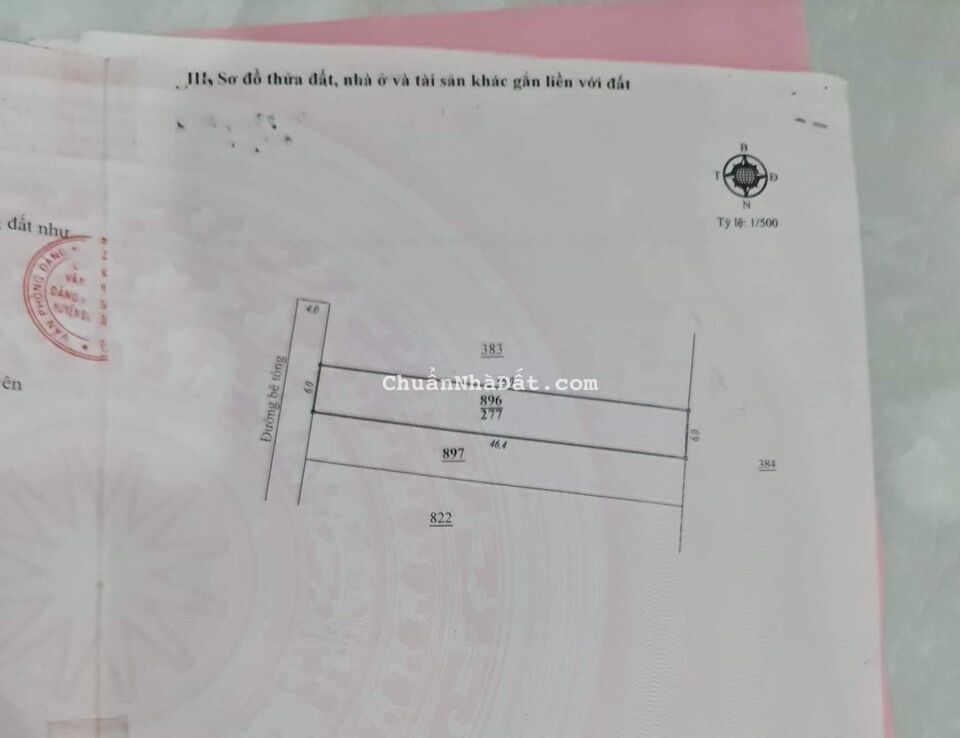 Bán trả nợ 6x46m (72m2 TC) tại xã Đạ Ròn, Đơn Dương chỉ 930tr