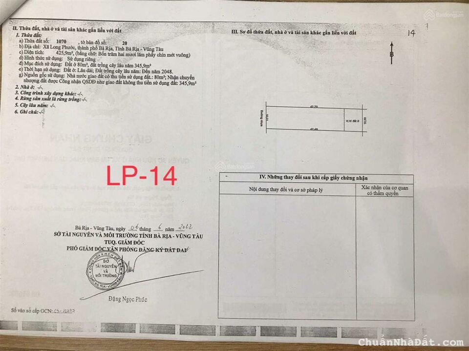 BÁN ĐẤT LONG PHƯỚC - TP BÀ RỊA SỔ SẴN VÀ GIÁ MỀM BÁN ĐẤT LONG PHƯỚC - TP BÀ RỊA SỔ SẴN VÀ GIÁ MỀM