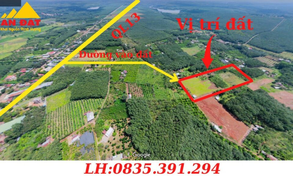 Đất bán thổ cư ở Lộc Ninh Bình Phước cách Kcn Ledana mất 5p chạy xe.