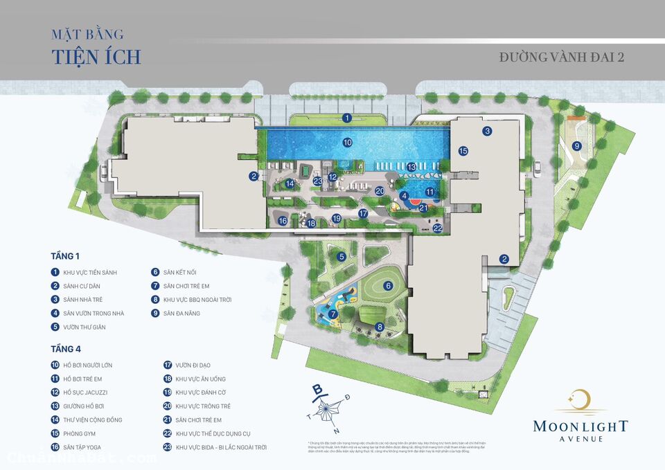 Căn 2pn 70m² view hồ bơi Chỉ 660 triệu-  Moonlight Avenue-Chiết khấu đến 15%-50%