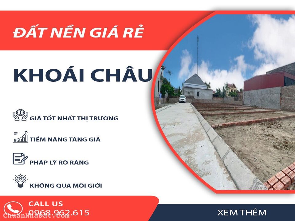  Sở hữu ngay 2 lô đất đẹp tiềm năng giá cực rẻ tại Khoái Châu-Hưng Yên